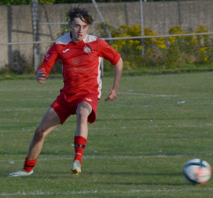 Tyler Shiel was on target with the fourth goal for Milford United against Herbrandston